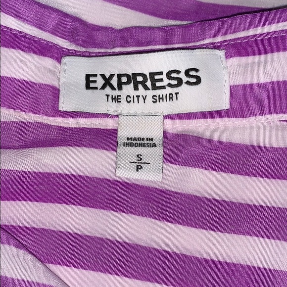 EXPRESS The City Shirt Small Button Up Blouse EUC - Picture 6 of 6